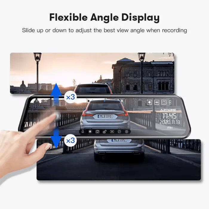 Azdome 4K+2.5K DashCam Mirror PG17 MAX – مرآة داش كام ذكية