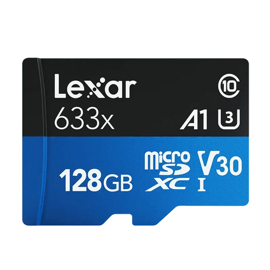 بطاقة ذاكرة Lexar microSDXC 128GB – أداء عالي، سرعة 633x، فئة A1، V30، U3