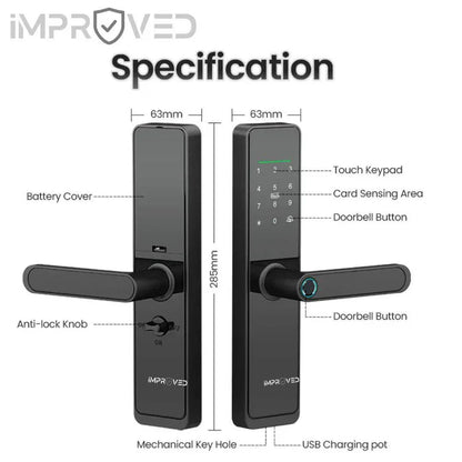 Smart Lock S630 –إمبروفد قفل باب ذكي إصدار
