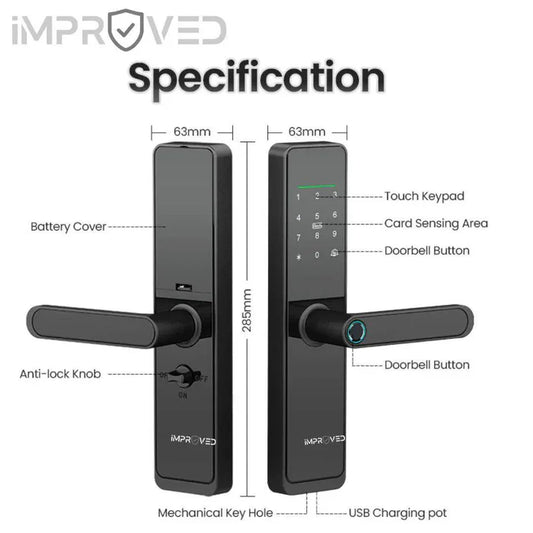 Smart Lock S630 –إمبروفد قفل باب ذكي إصدار